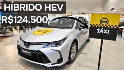 Toyota Corolla GLi Hybrid para taxistas por R$124.500 + Nova Van Hiace